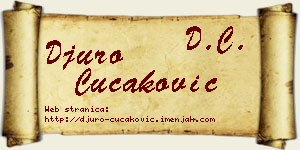 Đuro Čučaković vizit kartica